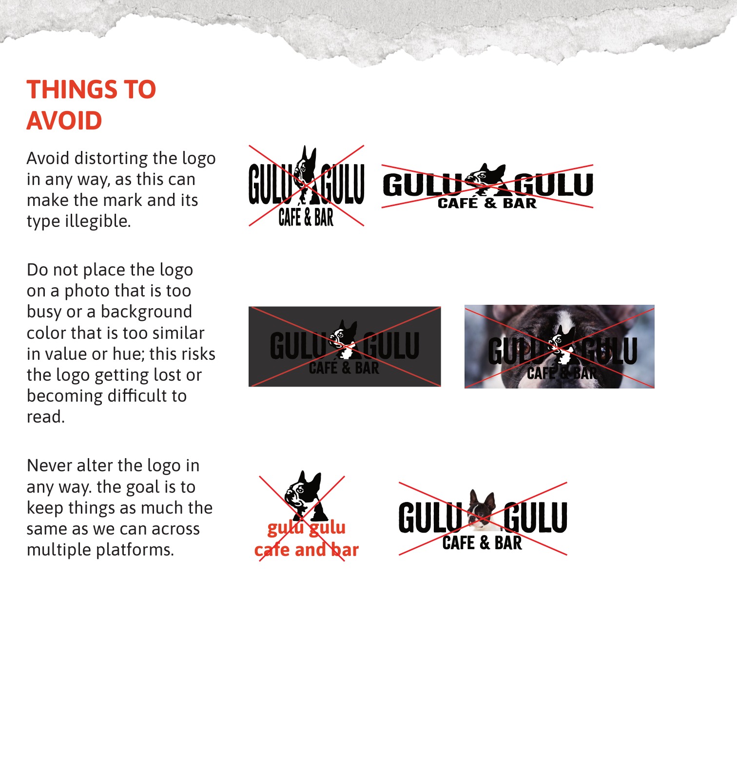 Logo Usage - Things to Avoid